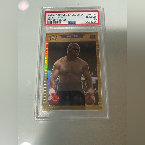 Mike Tyson 2023 Leaf Web Exclusive Pro Set Gild PSA Gem Mt 10